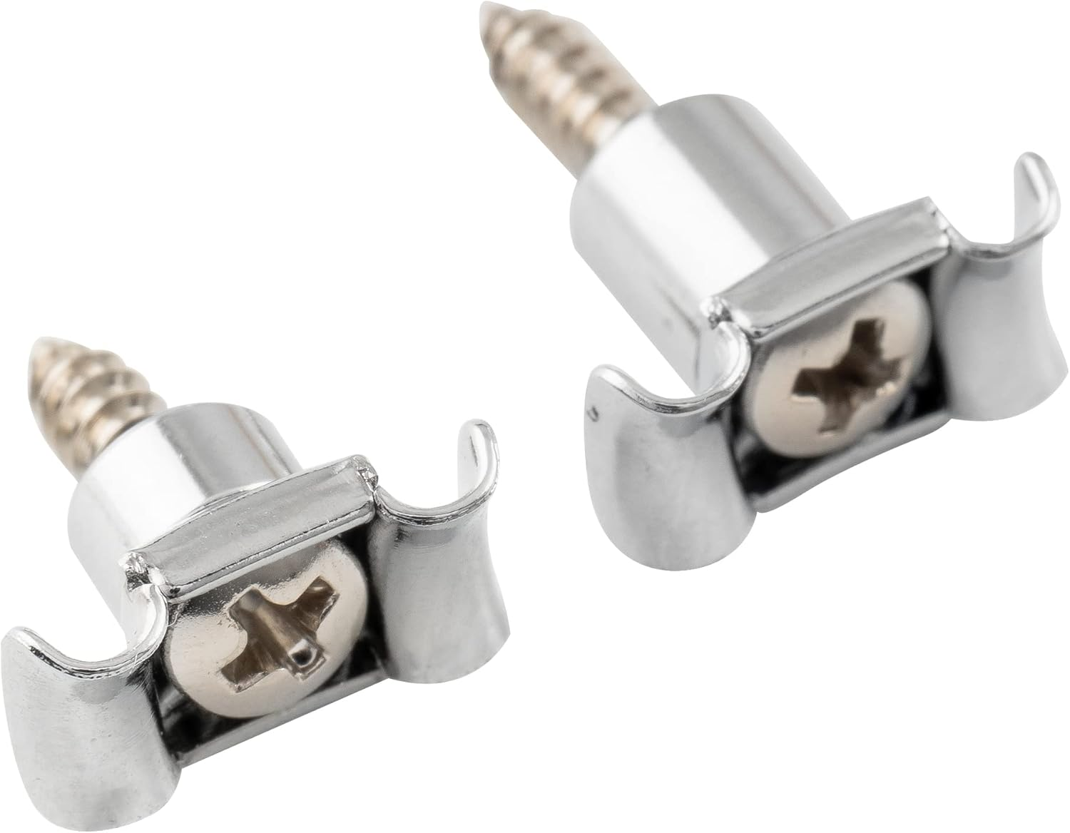 Musiclily Pro Steel Vintage Butterfly Style String Retainer String Trees String Guides for Electric Guitar, Chrome (Set of 2) - Chrome image number 6