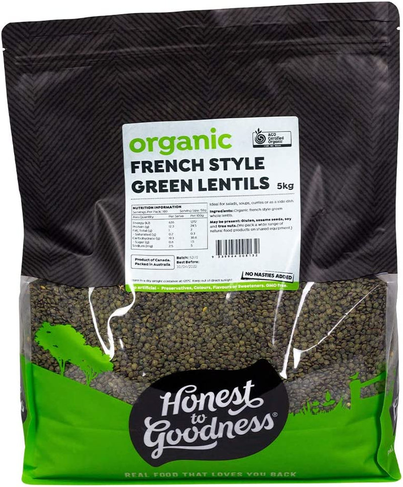 Honest to Goodness French Style Whole Green Lentils 500 G image number 6