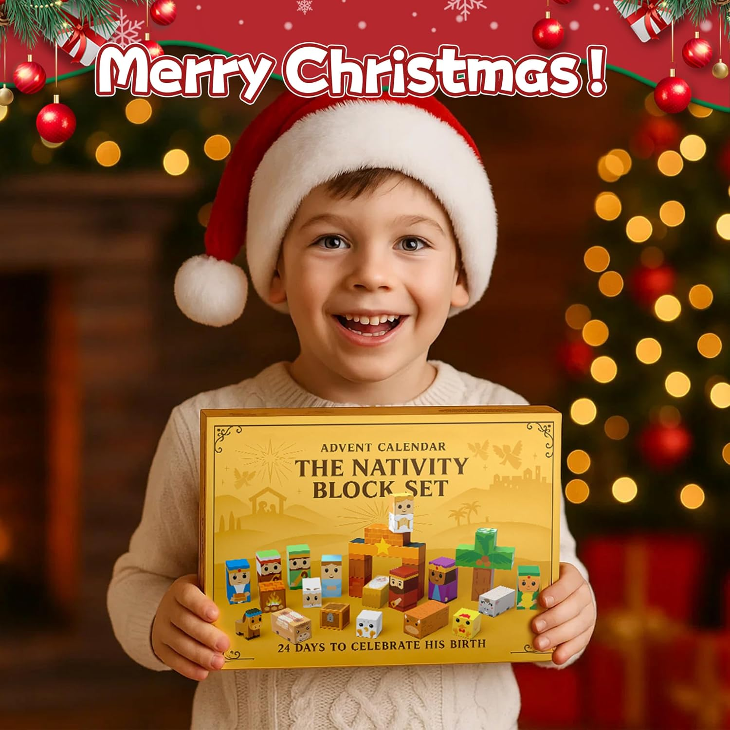 Nativity Advent Calendar 2025, 24 Day Christmas Countdown with Magnet Cubes Jesus Mary Wise Men Angels Animals Magnetic Building Blocks Kits, Educational Holiday Christian Gifts for Kids Boys Teen Girls image number 3