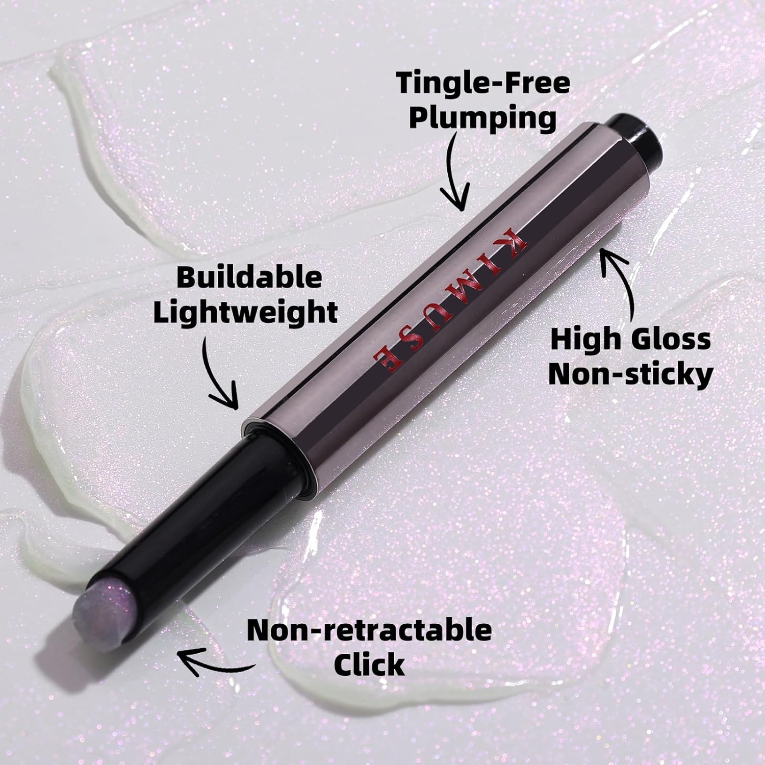 KIMUSE Lip Plumper, Hydrating Click Tinted Solid Lipstick for Plumps & Moisturizes, Long-Wearing All-In-One Lip Plumping, Gloss, Balm (Vanilla Coconut, 1 PCS) image number 5