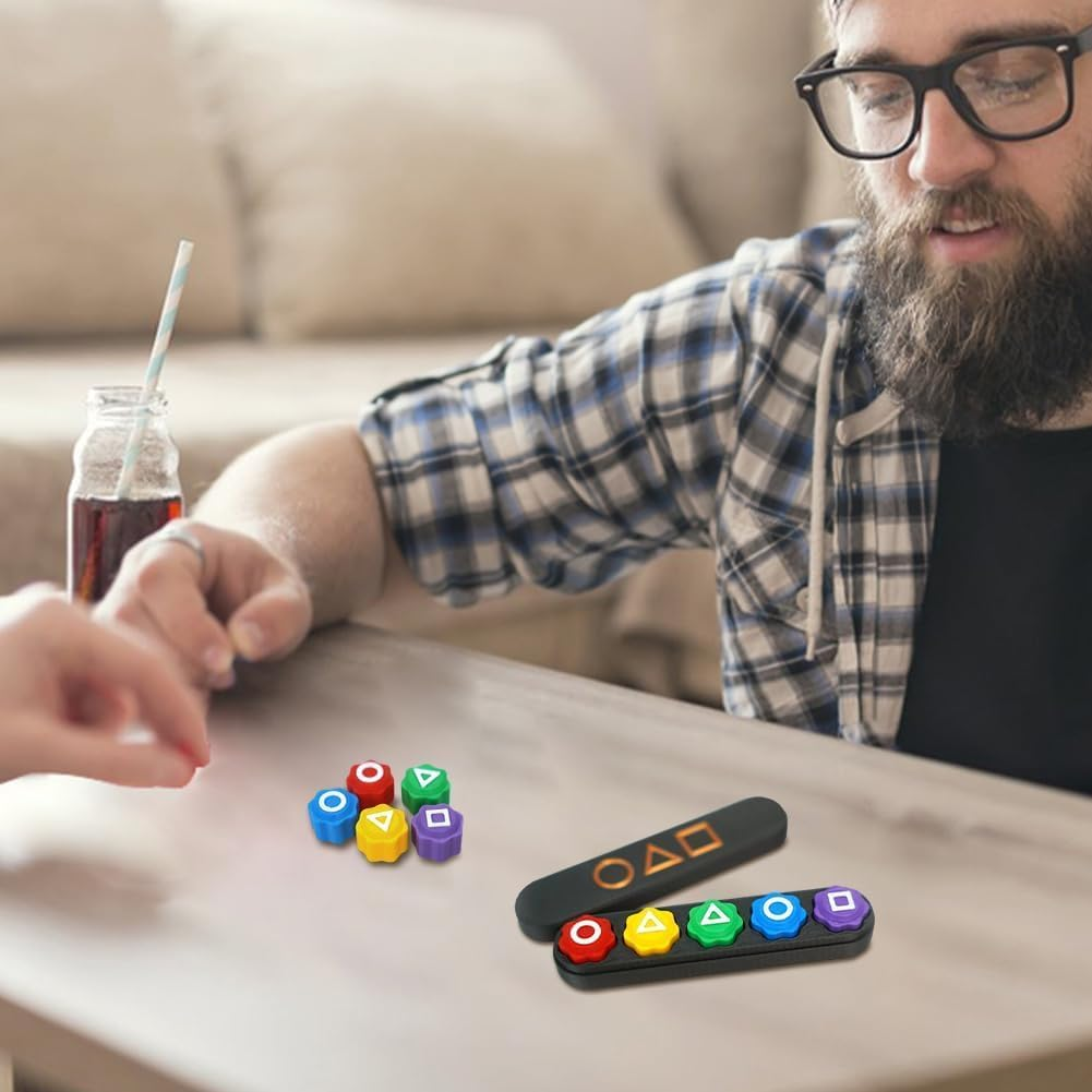 Korean Traditional Gong Gi Game Play, Gonggi Jack Stone Pebbles Set, Game, Hand Eye Coordination Training Toy Gonggi Set for Party Games