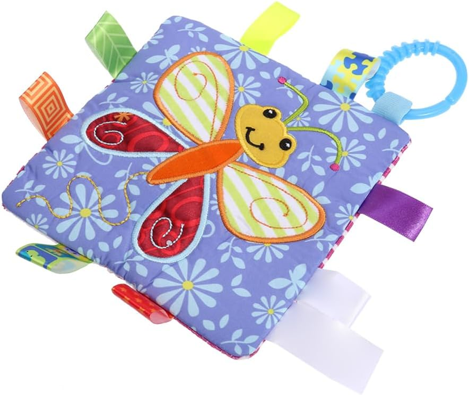 SAFIGLE Teething Toys Soft Crinkle Bear Sensory Blanket Infant Soothing Towel with Stroller Car Seat Attachment for Newborns 0-6 Months