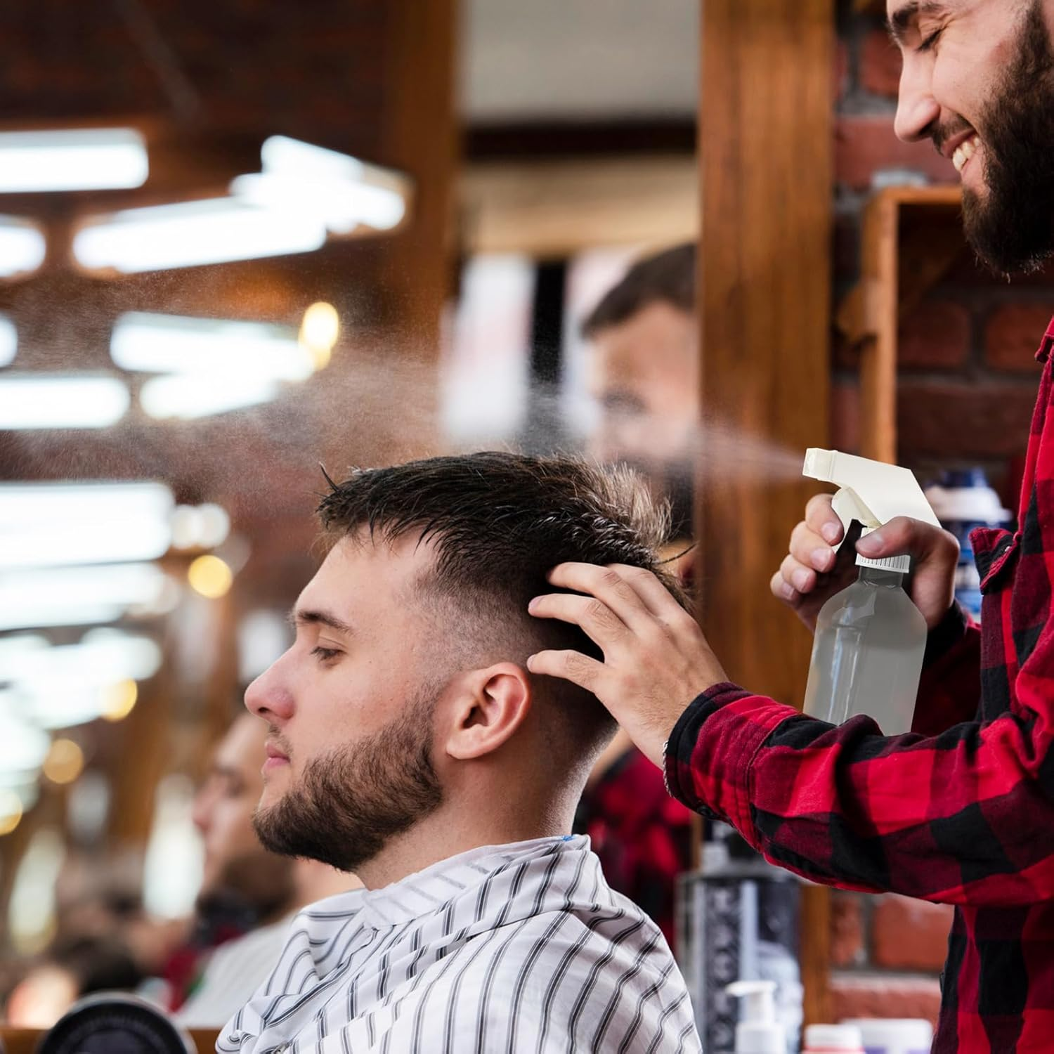 YOLCAR 300Ml Clear Black Plastic Spray Bottle - Premium Adjustable Nozzle, Ideal for Lawn & Garden, Hair Care, and Cleaning Supplies image number 1