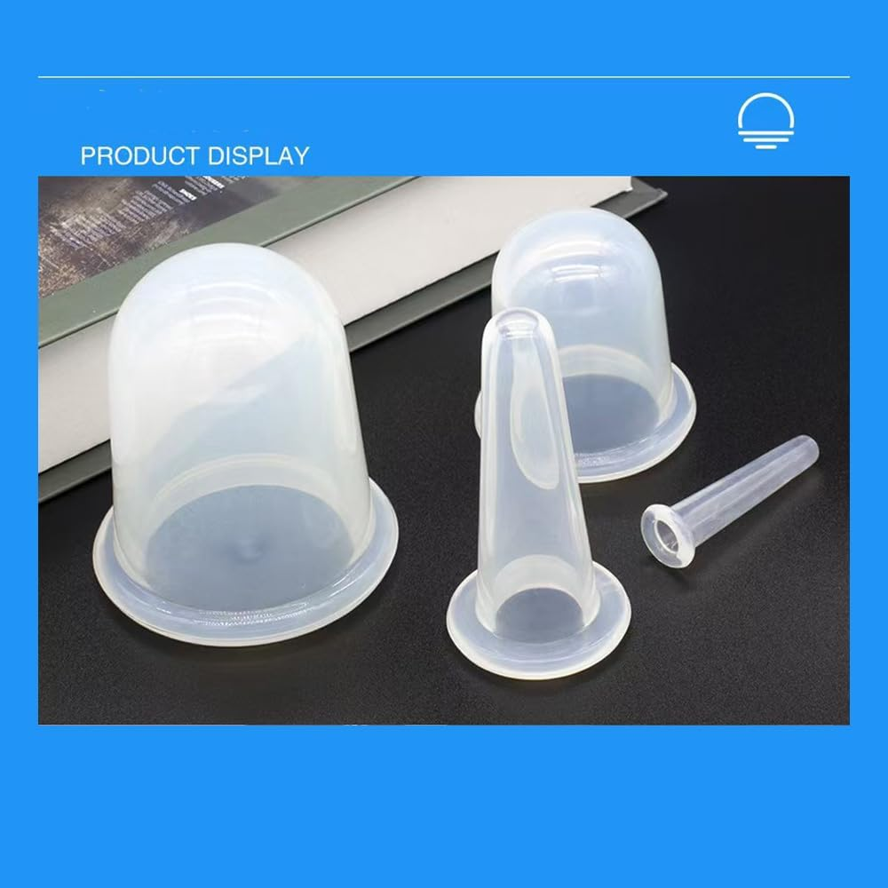 ETERNALLOOG Cupping Therapy Cups - Body Sculpting Cup Firm for Muscle Soreness Pain Relief Body Neck Knee, Silicone Cups Set, Deep Muscle Massager, anti Cellulite Joint Pain Recovery (4 Sizes) image number 5