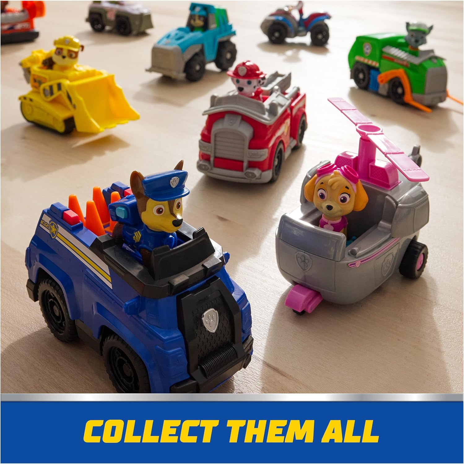 PAW Patrol, Chase&rsquo;S Patrol Cruiser, Toy Car with Collectible Action Figure, Sustainably Minded Kids&rsquo; Toys for Boys & Girls Aged 3 and Up