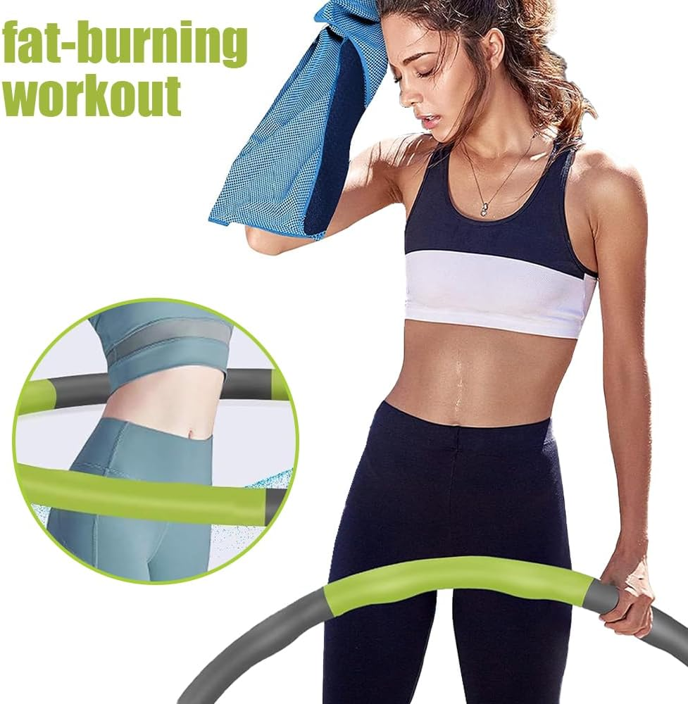 Hula Hoop,Detachable Hula Hoop,Gym Equipment,Fitness Exercise Hoop,Snap Together Detachable,Waist Circumference Soft Ruler,For Gymnastics, Training, Exercise and Weight Loss image number 2
