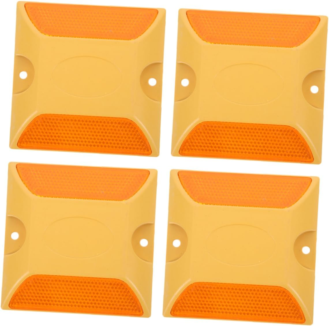 4Pcs Reflective Plastic Road Studs Reflective Trail Markers Pavement Markers for Driveway Safety Double-Sided Highway Reflectors image number 6