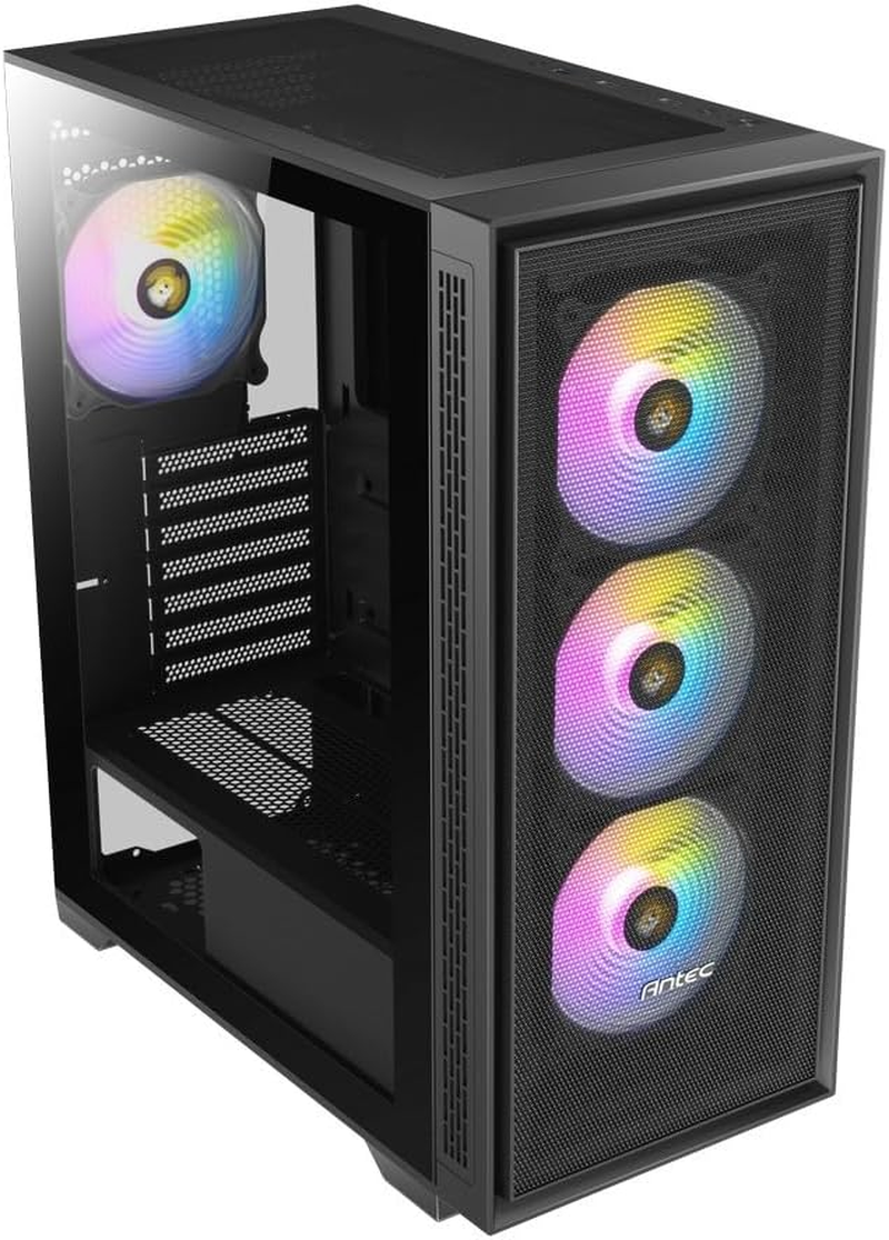 Antec AX81 Elite ARGB TG Mid-Tower E-ATX PC Case, Black image number 4