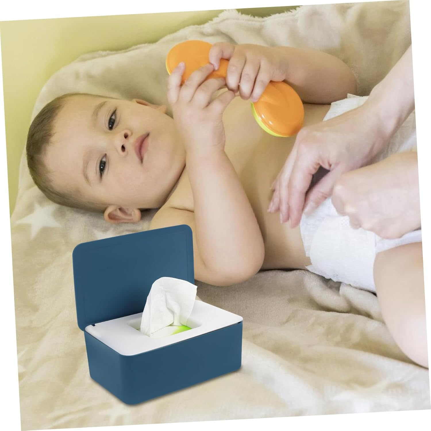 VICASKY Portable Wipes Dispenser Box Wipes Holder Storage Case Travel Tissue Organizer image number 5