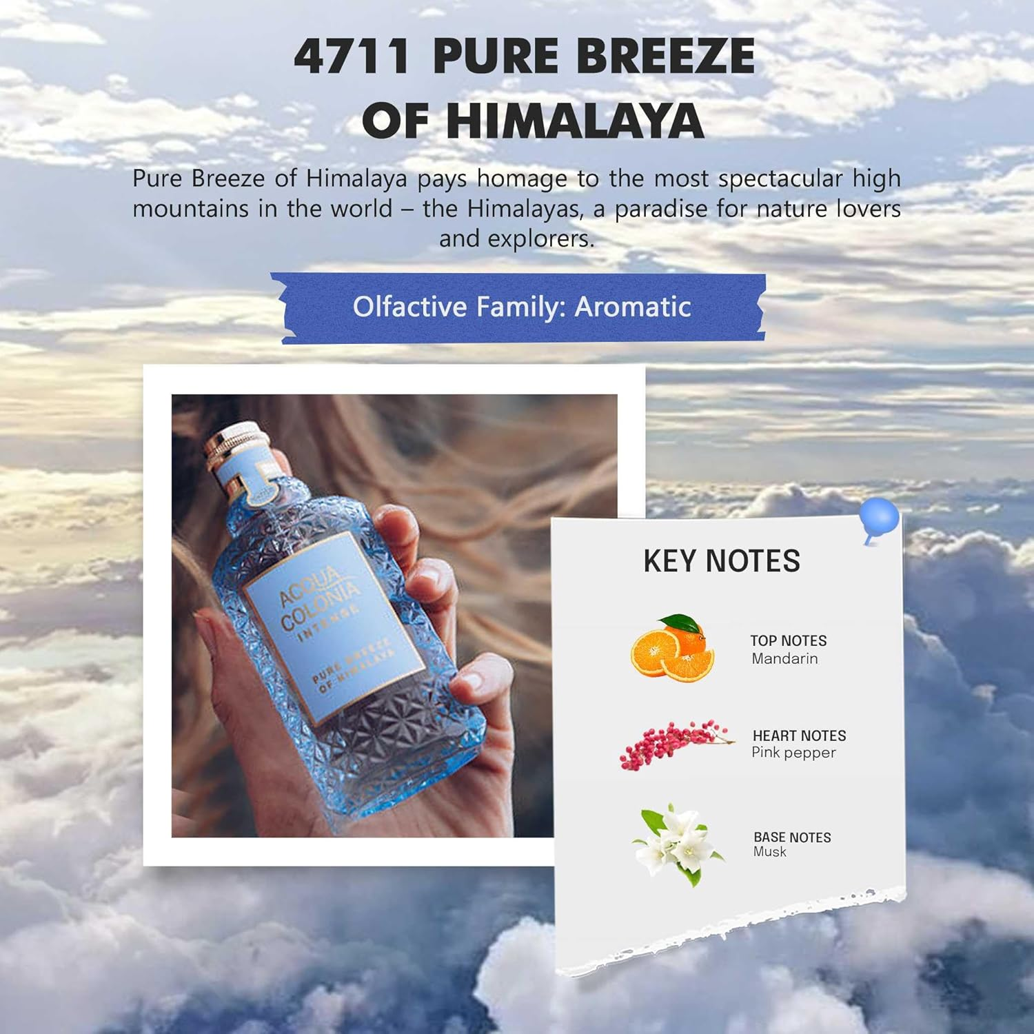 4711 Acqua Colonia Intense Pure Breeze of Himalaya Eau De Cologne Spray 50Ml/1.7Oz image number 4