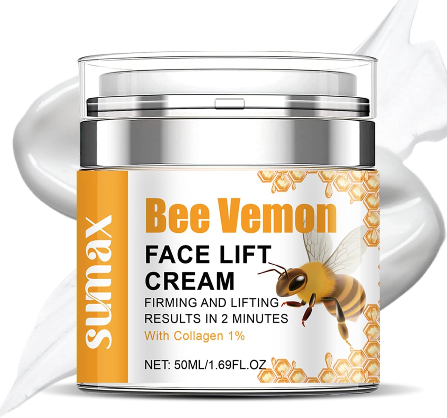 Bee Venom Cream with 1% Retinol - Visible Firming & Lifting Results in 2 Minutes - 50Ml / 1.69 Fl Oz,Face Lift Cream with Bee Venom and Collagen