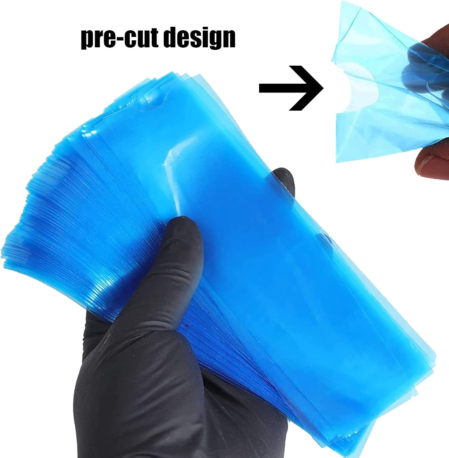 Sotica 200Pcs Blue Tattoo Pen Covers, Disposable Plastic Sleeves for Standard Machine Pens image number 5