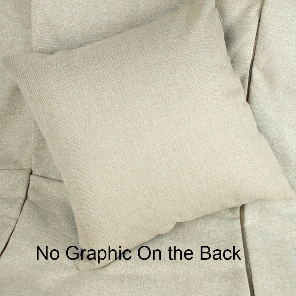 Australia Flag - Square Burlap Cotton Linen Throw Pillow Case Shell Cushion Covers without Cushion with Zipper 18 X 18 Inch Home Decor - for Living Room, Bedroom, Couch, Sofa (Australia) - Australia image number 5