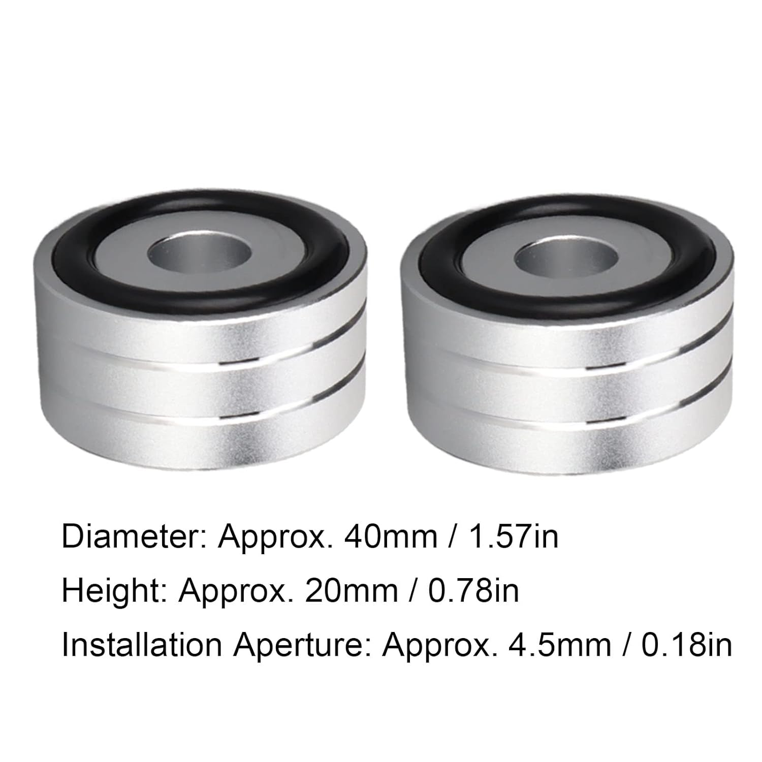 4PCS Speaker Isolation Spikes Vibration Dampening Feet Stands for Subwoofer Turntable Amplifier DAC - Silver (4-Pack) image number 4