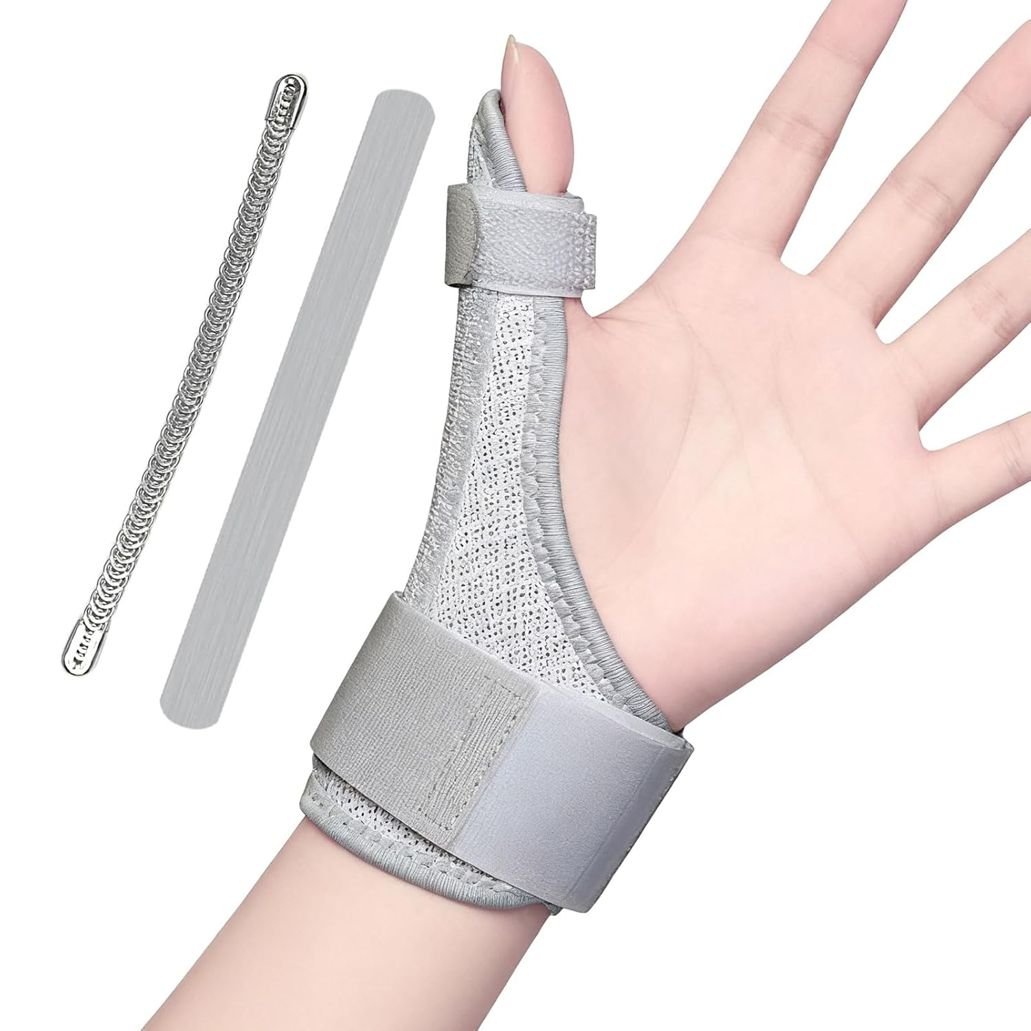 Thumb Brace, Thumb Splint, De Quervain'S Splint, Thumb & Wrist Brace Stabilizer Splint, Adjustable Support with Metal Splints, Suitable for Pain Relief, Arthritis, Sprains, Tendonitis, Carpal Tunnel image number 5