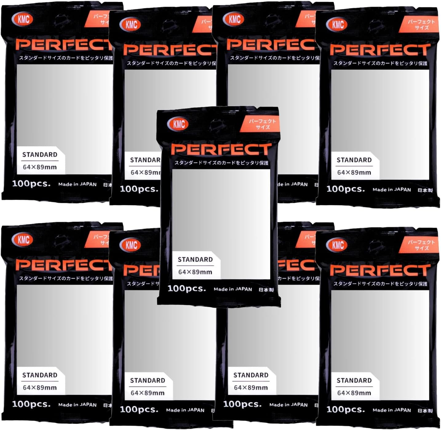 KMC 100 Pochettes Card Barrier Perfect Size Soft Sleeves, 3 Pack/Total 300 Pochettes [Komainu-Dou Original Package], Clear