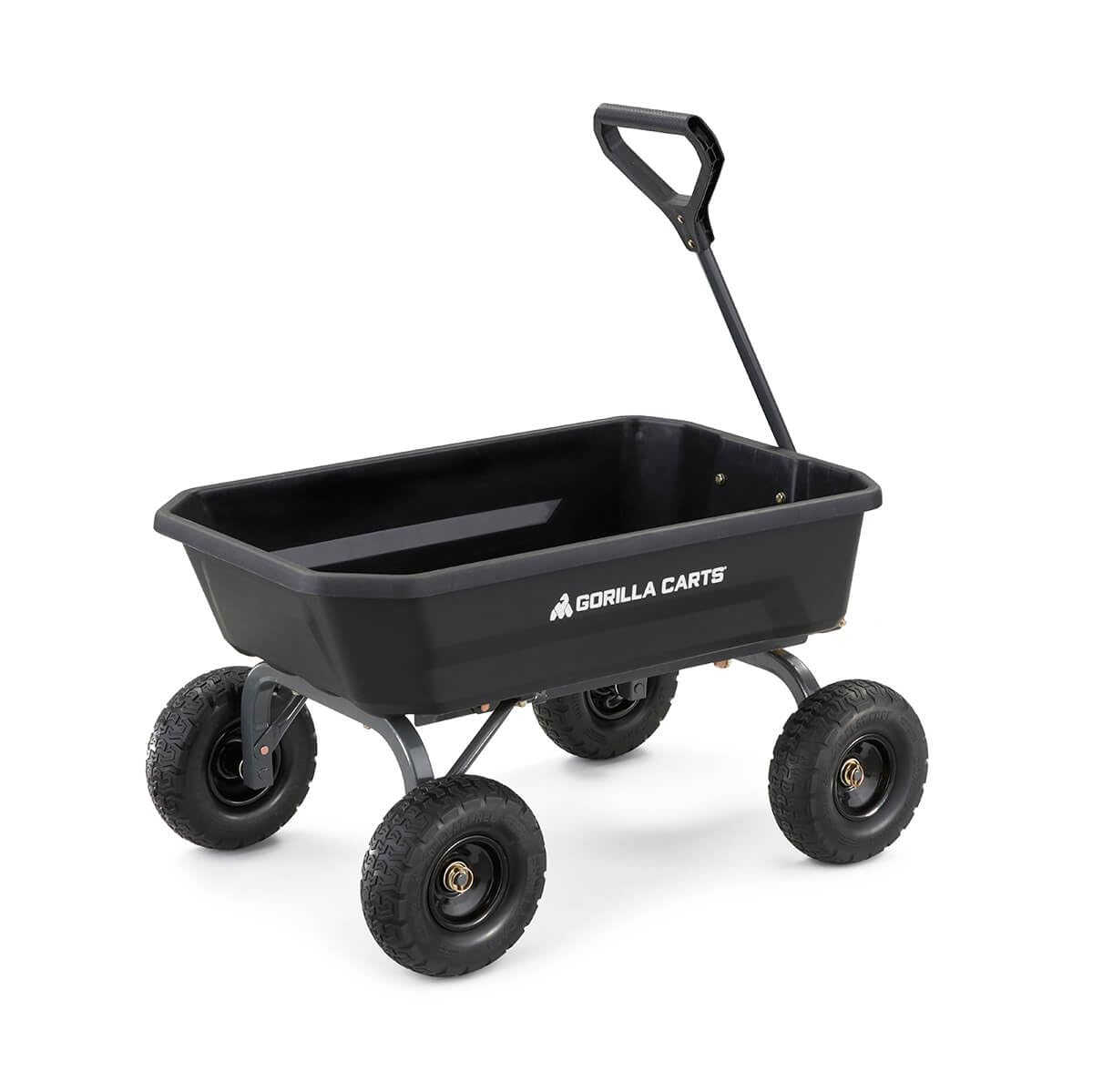 Gorilla Carts 4GCG-NF 4 Cu. Ft. Poly Garden Dump Cart with No-Flat Tires, Black (Amazon Exclusive) image number 1