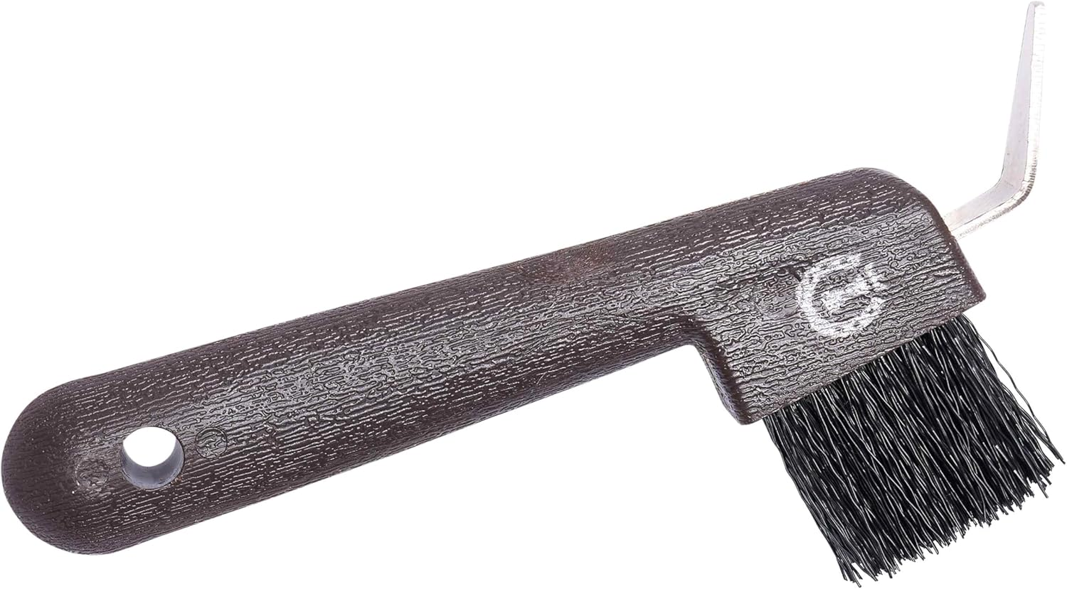 Imperial Riding IRH Impulz Hoof Pick, Robust Hoof Pick with Metal Hook and Cleaning Brush, Ergonomic Hoof Scraper for Thorough Hoof Care & Stylish Stable Look, Walnut - Forest Green image number 4