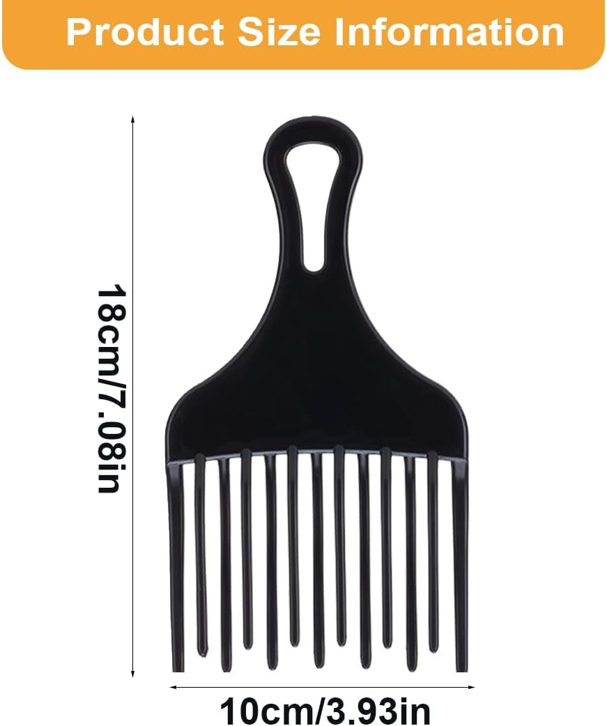 OUDQFCJ Finger Styler Afro Comb Coarse Hair Comb Plastic Comb Natural Curls Perm Strands image number 1