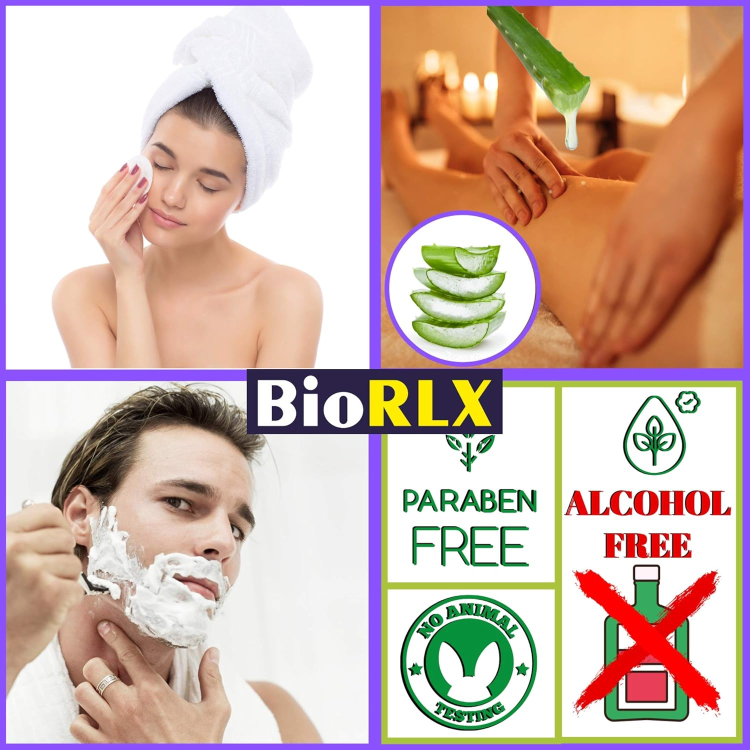 Biorlx 7 in 1 Herbal Total Effects Aloe Vera, Calendula, Arnica, Horse Chestnut, Green Tea, Coconut Oil and Tea Tree Oil for Face and Body (One Bottle 7In1 Gel, 250Ml) image number 6