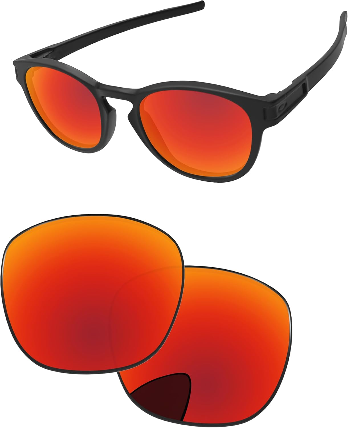 Papaviva Lenses for Oakley Latch OO9265 - Chrome Silver, Pro+ image number 3