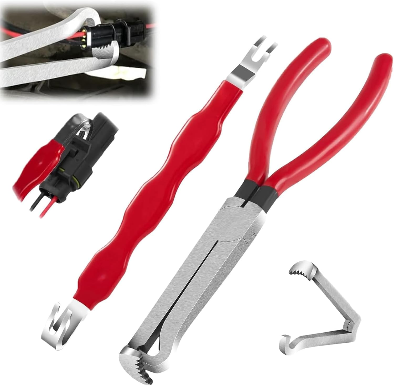 Electrical Disconnect Pliers Connector Separator, Universal Multi Electrical Plier Wire Quick Disconnect, Hose Clamp Pliers Connector Removal Tool for Car, Truck Wiring Harness Repair image number 1