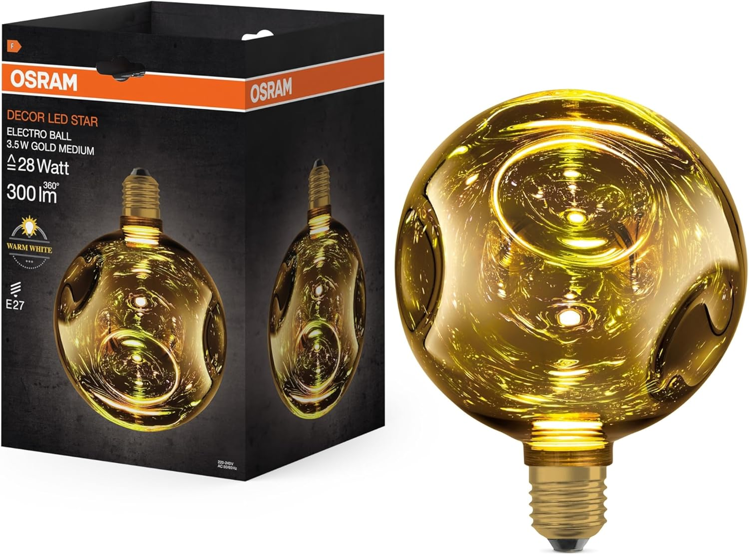 OSRAM Decorative LED Lamp in Electric Glass in Electric Glass Medium Gold image number 2