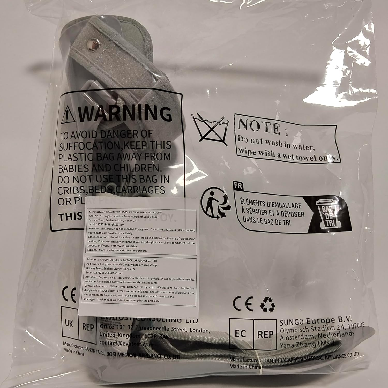 AFO Foot Drop Brace Splint Ankle Foot Orthosis Walking with Shoe or Sleeping for Stroke Hemiplegia (Large-Left) image number 5