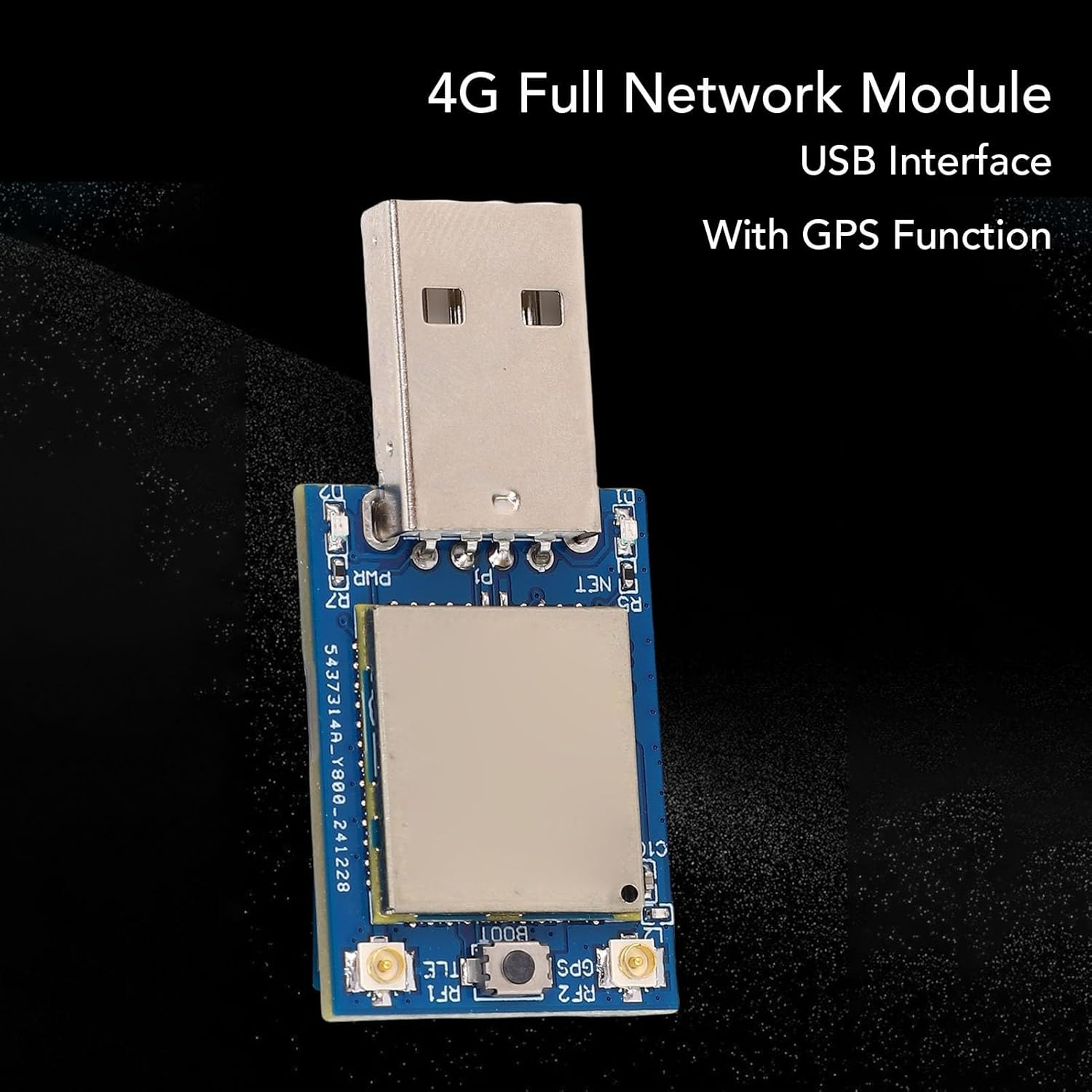4G Full Network Module USB 2.0 Network Module Internet Access with GPS for SIM Card Slot for 4G Antenna, GPS Antenna, at Commands, PCB Constructed image number 2