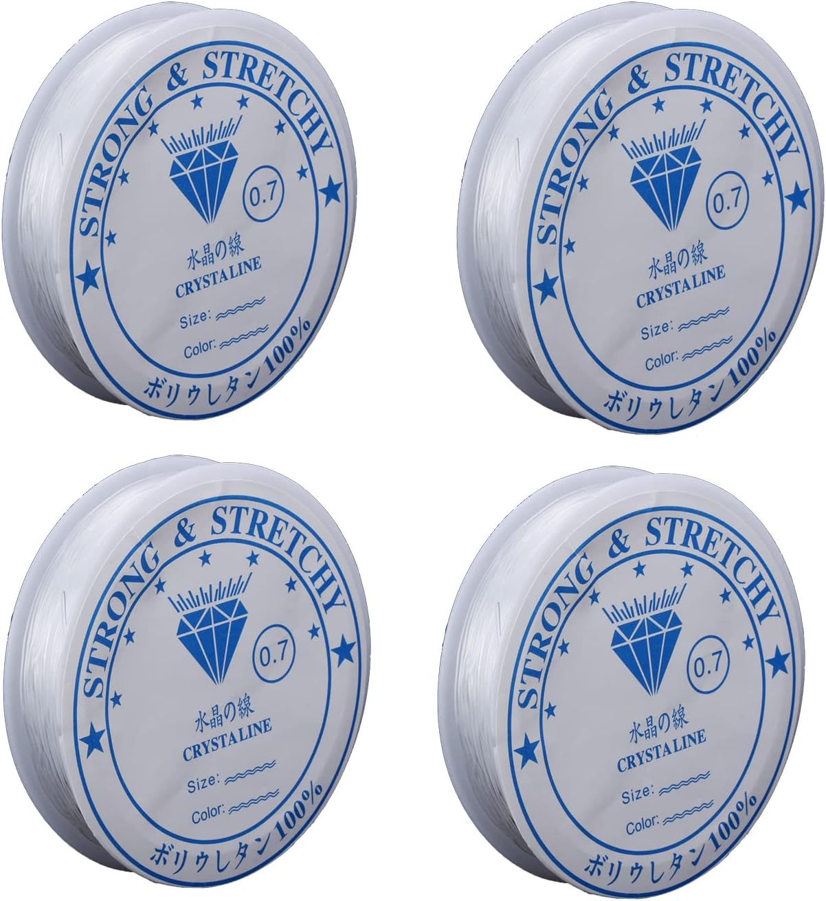 Tophomer 4 Rolls Crystal String Bead Cord, 0.8Mm Transparent Bracelet Elastic String Invisible Beading Cord for DIY Jewelry Making, Hanging Decorations (6M/Roll) image number 5