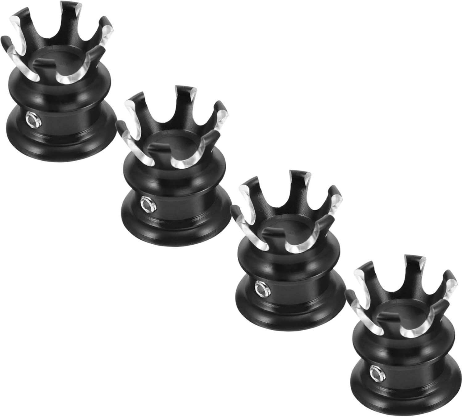 PLAFOPE 4Pcs Motorcycle Parts Tank Cover Screw Caps Aluminum Alloy Rotary Style