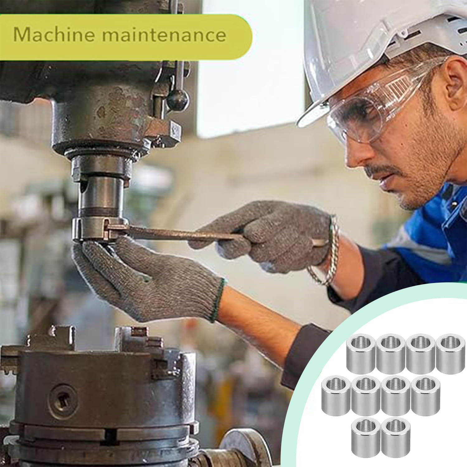 Roczential 10-Pack M6 Stainless Steel Spacers, Metal Spacer 6.1Mm ID X 10Mm OD X 10Mm L Spacer Screw Standoff round for 1/4" or M6 Screw Bolts image number 5