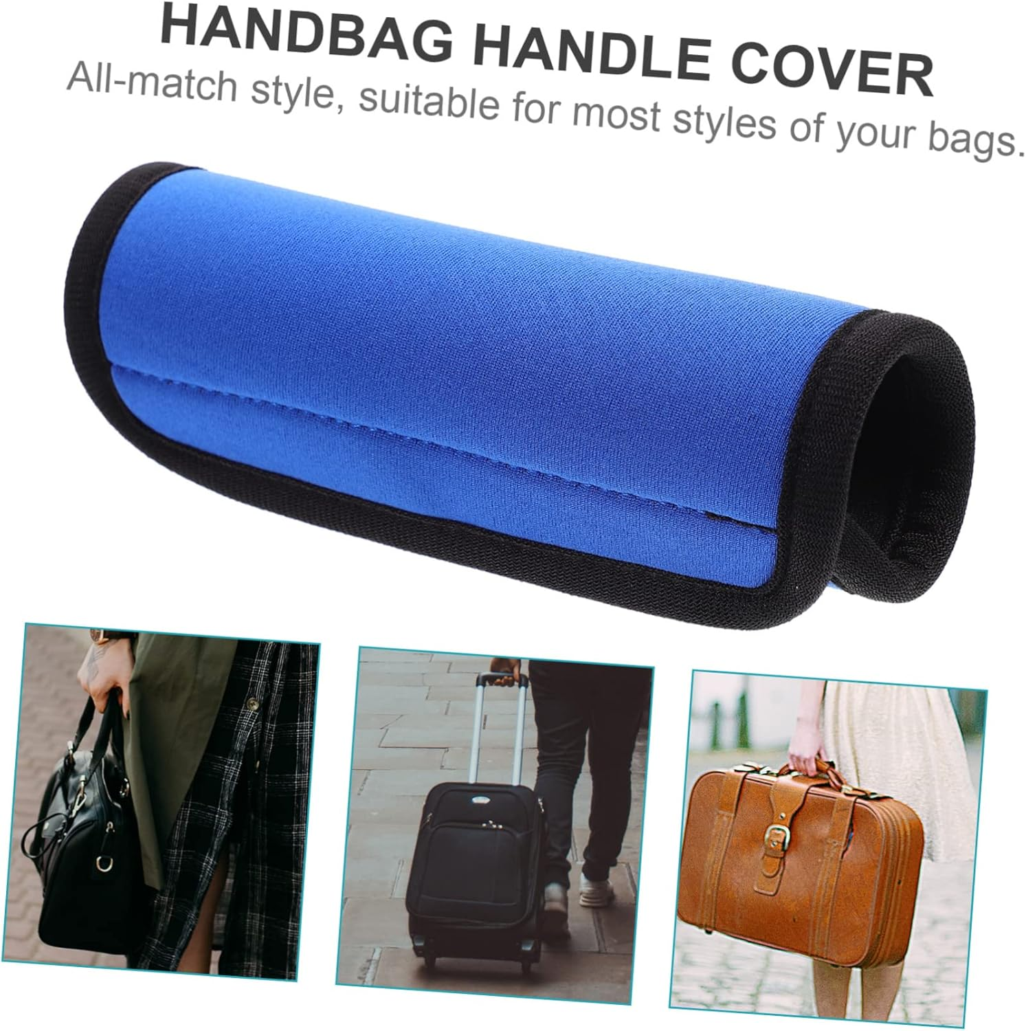 ABOOFAN 2Pcs Neoprene Luggage Handle Wraps Protection Cover for Trolley Case Grip Travel Bag Handle Identifier for Suitcase Travel Gear