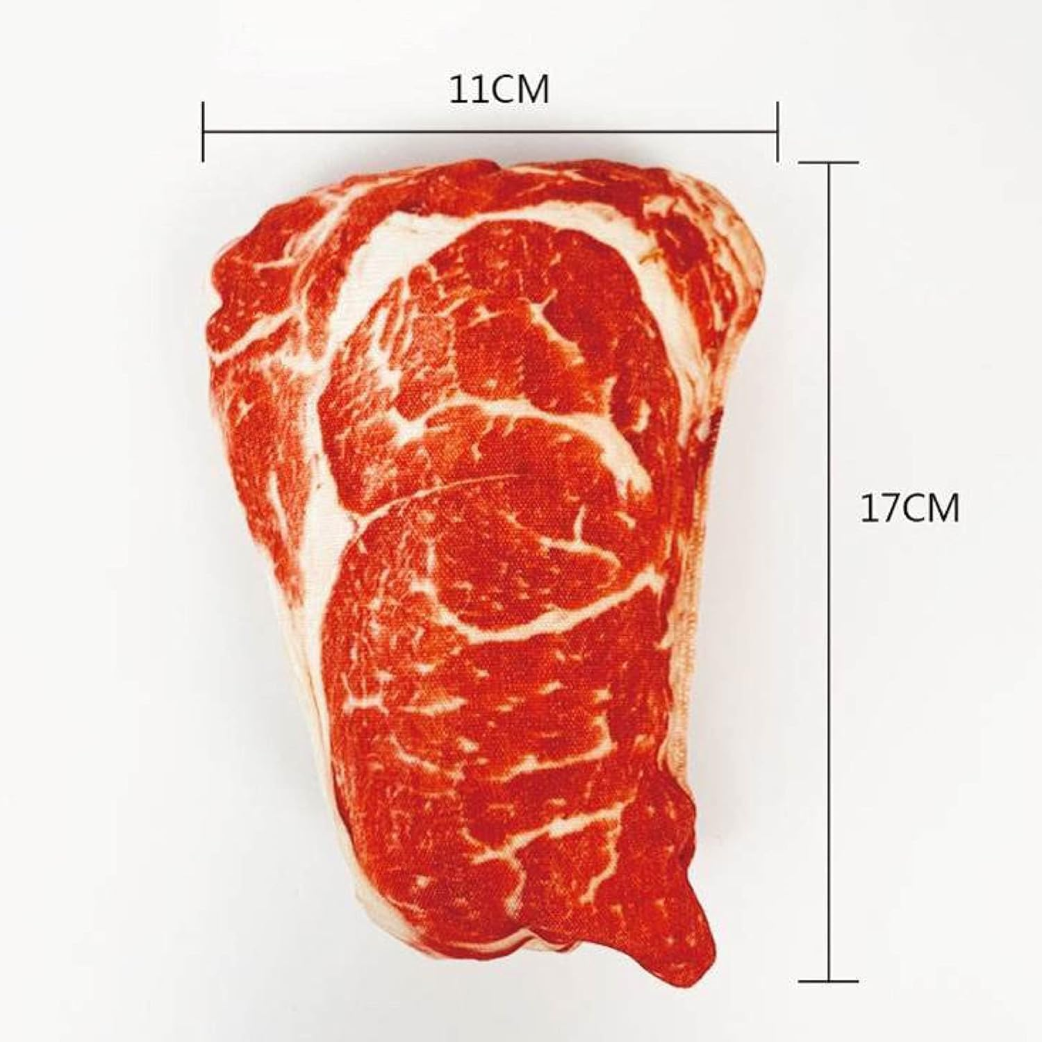 Clockjuan 2Pcs Realistic Food Steak Plush Dog Squeaky Toy, Soft Food Shape Pet Chew Toy for Small Medium Dogs and Non-Aggressive Chewers, Puppy Teeth Clean Chew Toys image number 1