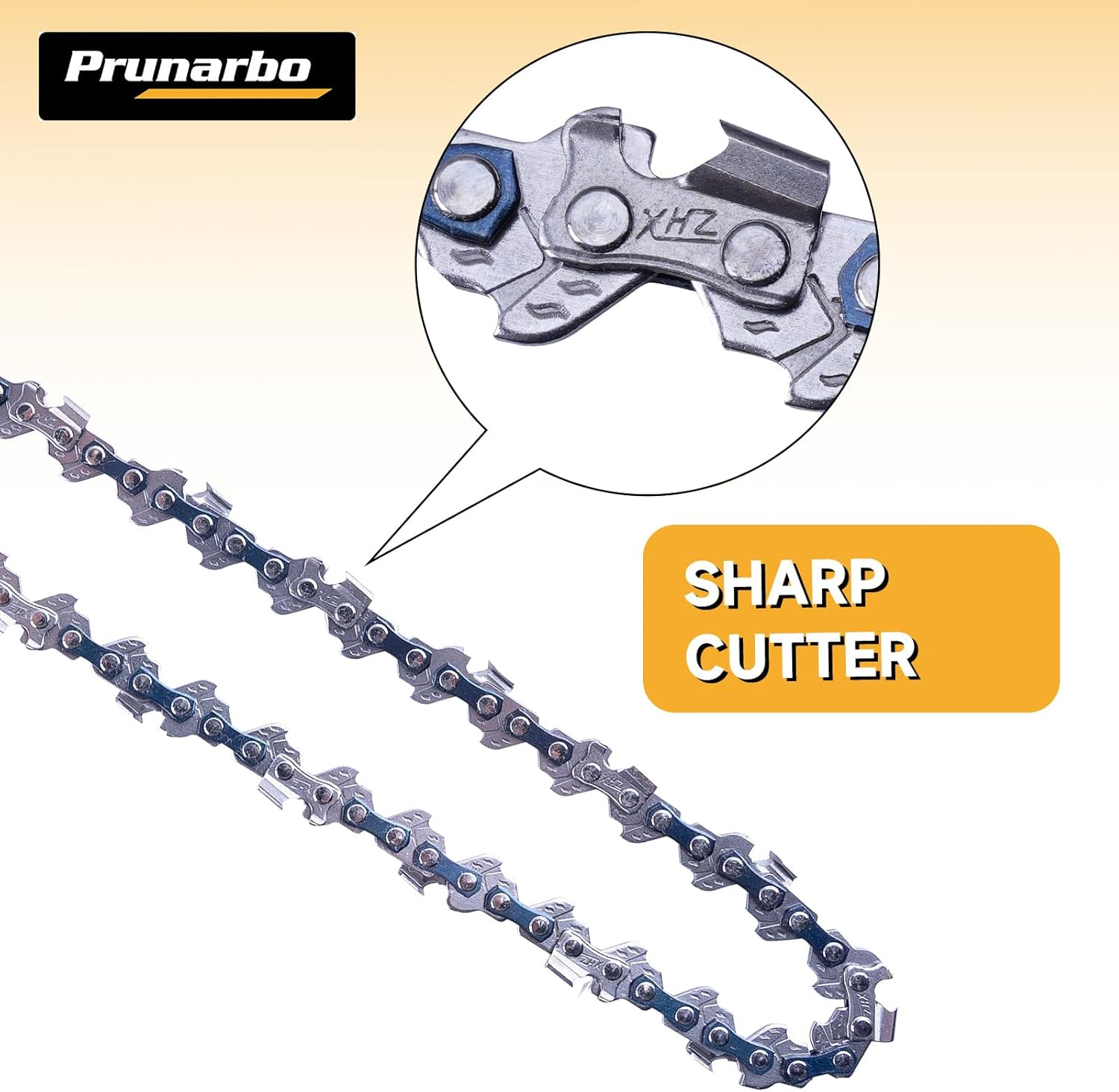 8 Inch Chainsaw Chain Replacement, 45 Drive Links .043" Gauge 1/4" LP Pitch Low-Kickback Fits Prunarbo PR-E8 8Inch Mini Electric Hand Saw Cordless for Wood Cutting Trimming Gardening Tool (Chain-1Pc) image number 5