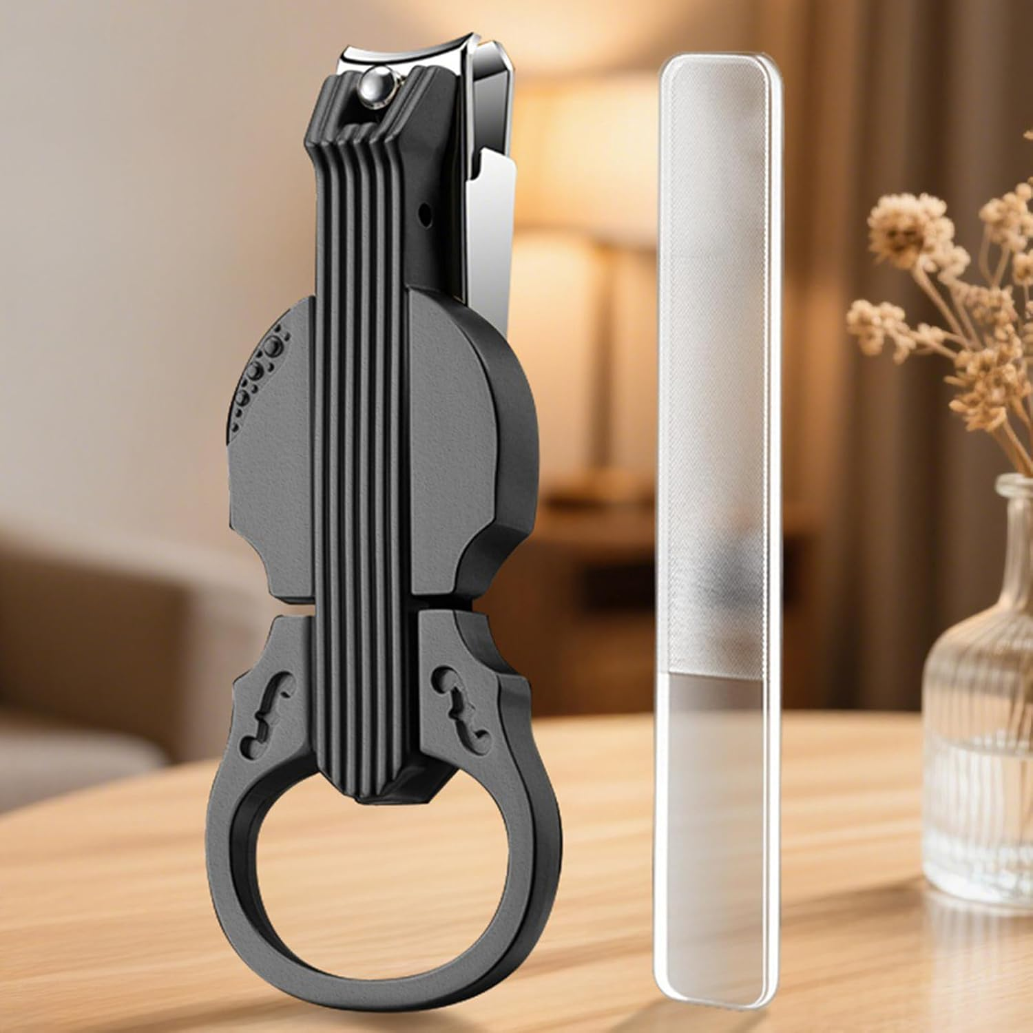 Yulokdwi Nail Cutter - Professional Ingrown Nail Clippers for Seniors,Violin-Shape Trimmer Bottle Opener for Daily Hand Foot Salon Women Senior Home Outdoor Salon Camping - Champagne image number 6