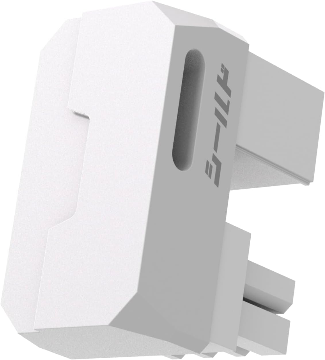EZDIY-FAB Shield Series 8-Pin Pcie GPU Power Adapter,180-Degree U-Turn Angled Connector, Aluminum Design for Graphics Cards &ndash; Reverse Type,White-1 Pack image number 1