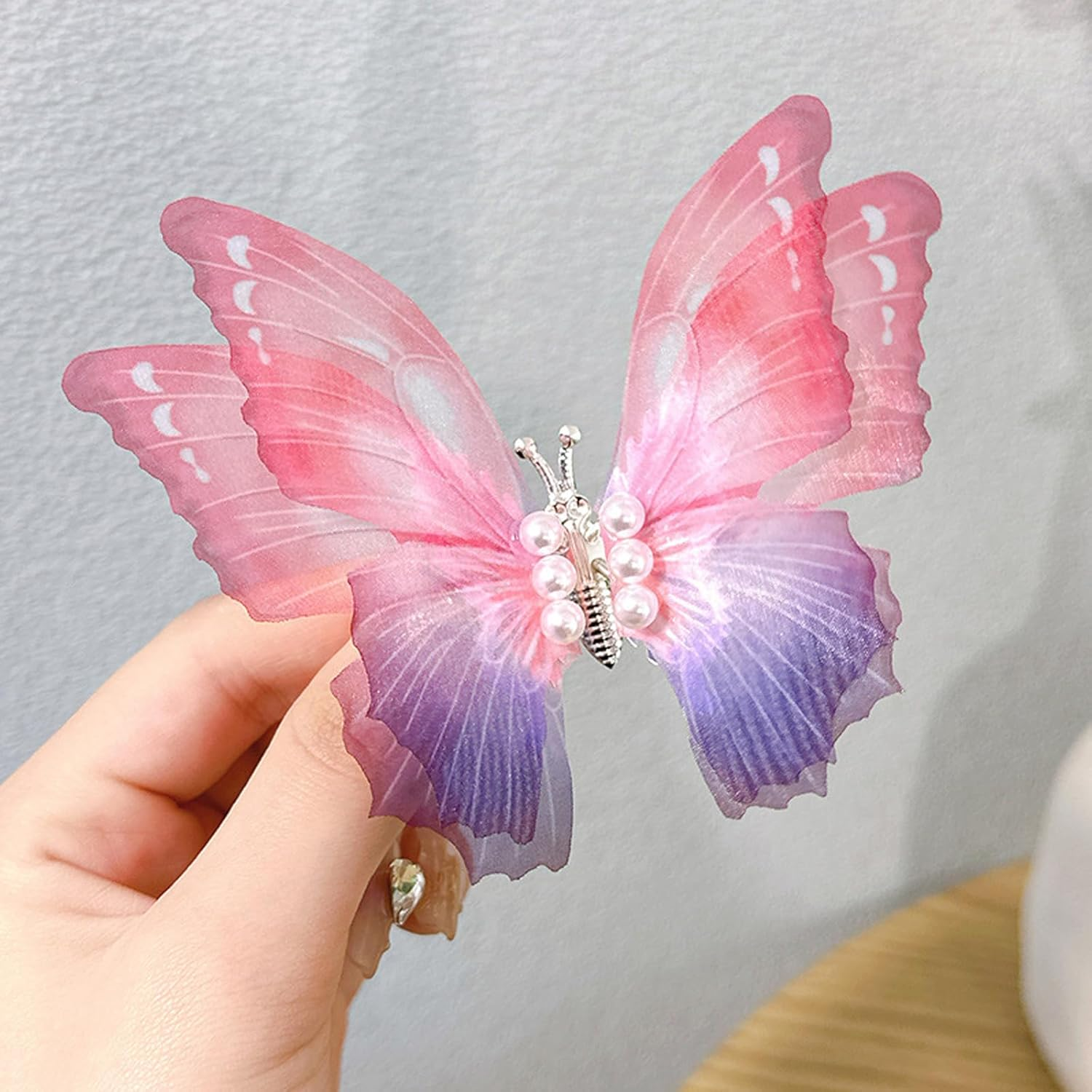 VIKY&reg; Butterfly Hair Accessories Girls, 3D Butterfly Hair Clip, Movable, Glitter Hair Accessories, Children Girls, Butterfly Hair Clip Decoration, Butterfly Clip Set, Hair Accessories for Girls, Women, Children image number 4