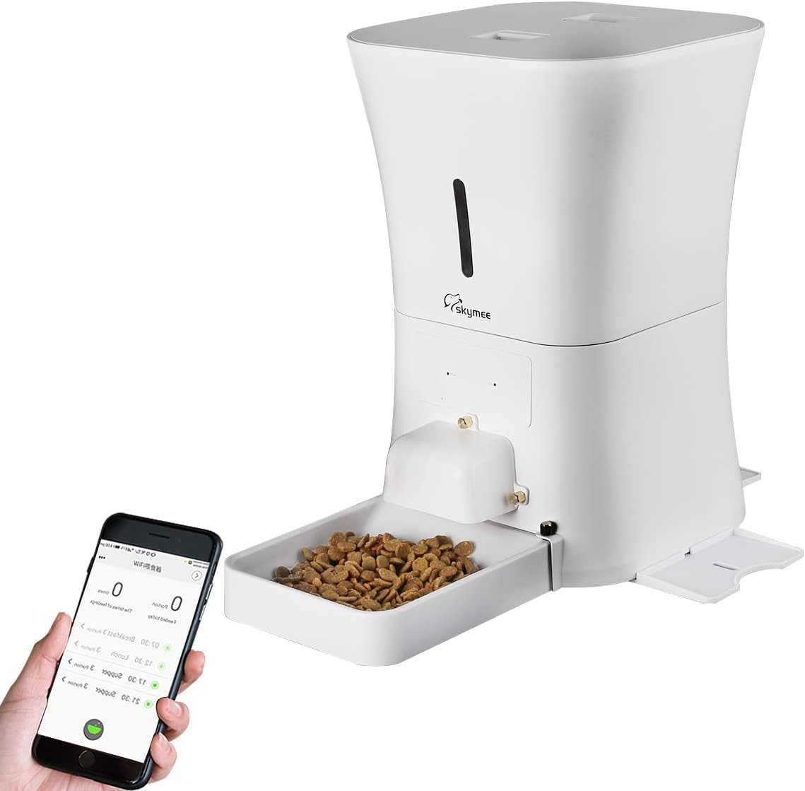 SKYMEE 8L Automatic Cat Feeders,2.4G Wifi Enable Cat Food for Cats and Dogs with App Control,Dog Food Container,Timed Feeding image number 4