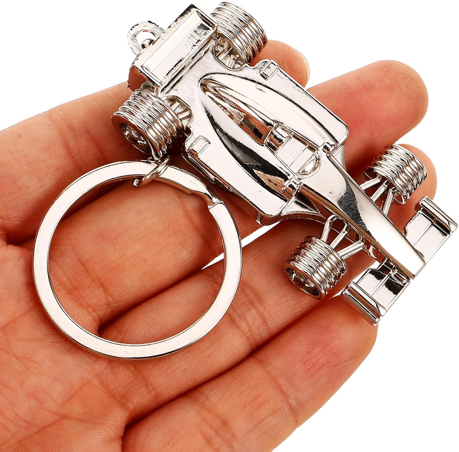 Iplusmile Racing Car Keyring, Formula 1 Racing Car Model Key Ring Charm, Handbag Pendant Key Holder Birthday for Car Racing Lover Friends Family image number 5