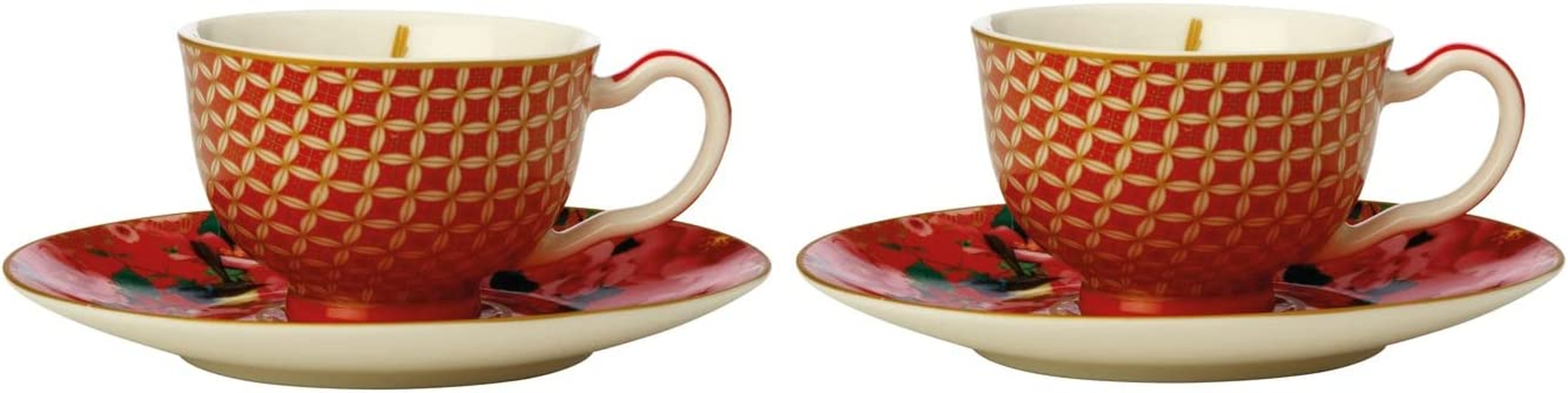 Maxwell & Williams Teas & C'S Silk Road Footed Cup & Saucer 200ML Aqua Gift Boxed