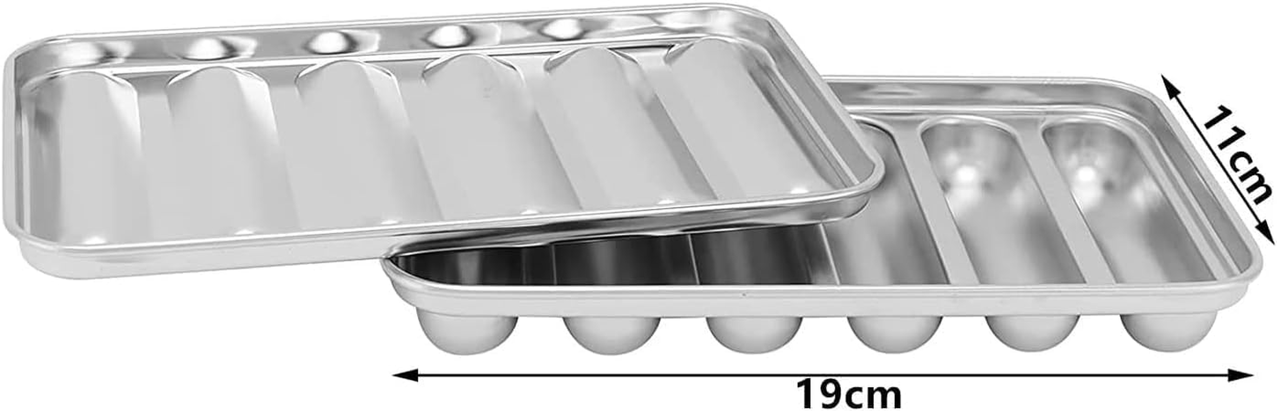 304 Stainless Steel Sausage Mould Hot Dog Baking Mould Hot Dog Baking Mould DIY Sausage Kitchen Baking for Birthday Parties Festival Daily for Grill Kitchen Baking Cooking (Silver) image number 5