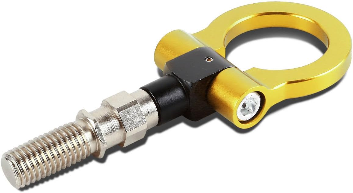 DNA THK-JDM-BL Blue Aluminum Front/Rear Japanese Car Trailer Tow Hook Ring Kit - M18 X 2.5