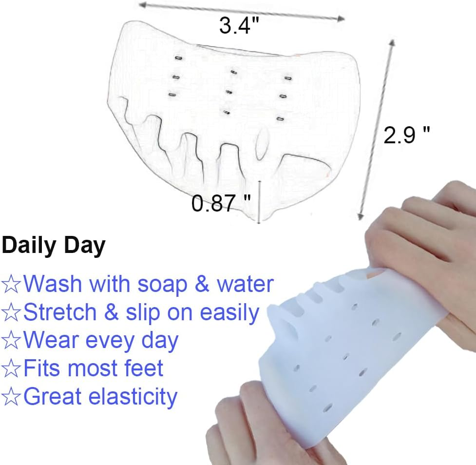 Metatarsal Pads with Gel Bunion Corrector Cushion, 4 Pieces Toe Spacers, Ball of Foot Cushions, Soft&Breathable for Women& Men image number 6