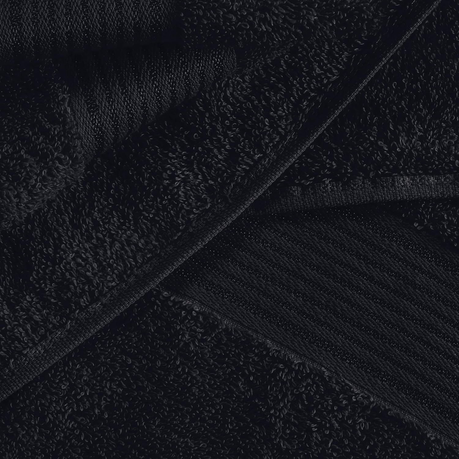 Elvana Home Cotton 2 Pack Oversized Bath Towel Set 28X55 Inches, Large, Ultra Absorbant Compact Quickdry & Lightweight Towel, Ideal for Gym Travel Camp Pool - Black image number 4