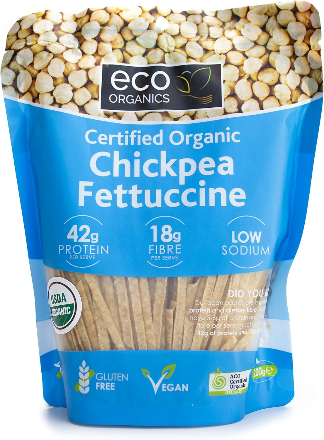 ECO Organics Chick Pea Fettucine 200 G, 200 G, Chick Pea Fettucine image number 4