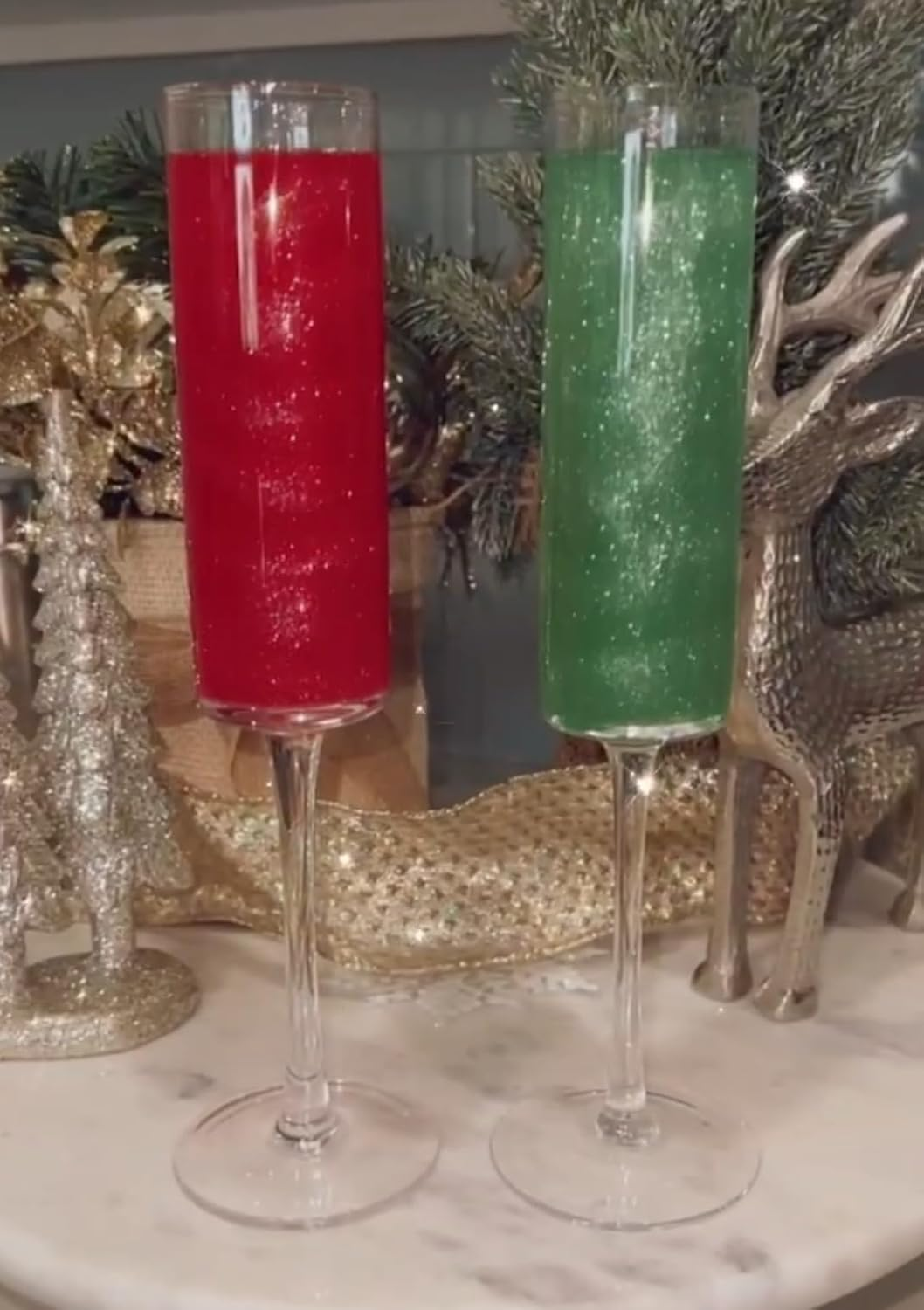 Sip and Shimmer Christmas Drink Glitter &ndash; Drink Glitter for Cocktails, Wine, Champagne, Mocktails &ndash; Food-Grade Cocktail Glitter Made in USA &ndash; Red and Green Christmas, Edible Glitter, Christmas Party - Black,Orange image number 3