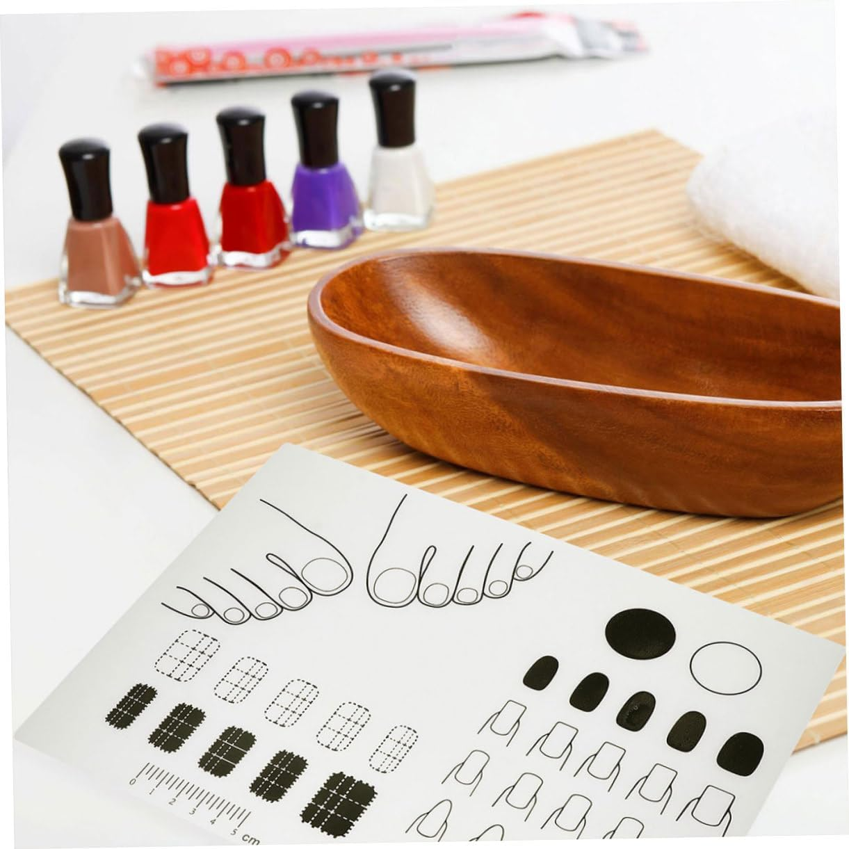 DECOMELODY 2Pcs Silicone Nail Art Practice Mat for Manicure Training Reusable High Precision Coloring Stamping Pad Lightweight Portable Nail Supplies for Beginners and Professionals image number 5