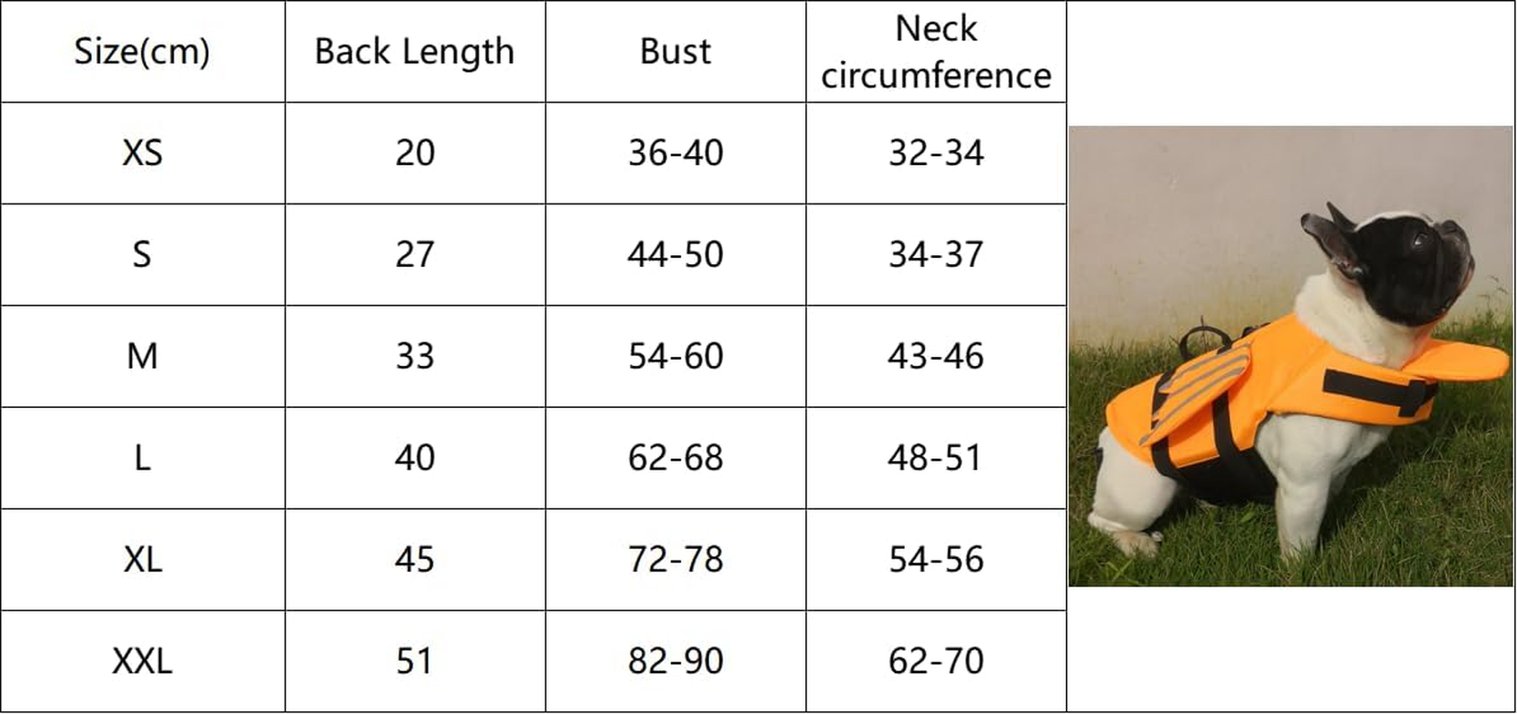 Dog Life Jacket, Ripstop Pet Floatation Evil Life Vest for Small Middle Large Dog, Safe Durable Comfortable Adjustable Preserver with High Buoyancy for Swimming Boating at Pool Beach (L, Orange) image number 3