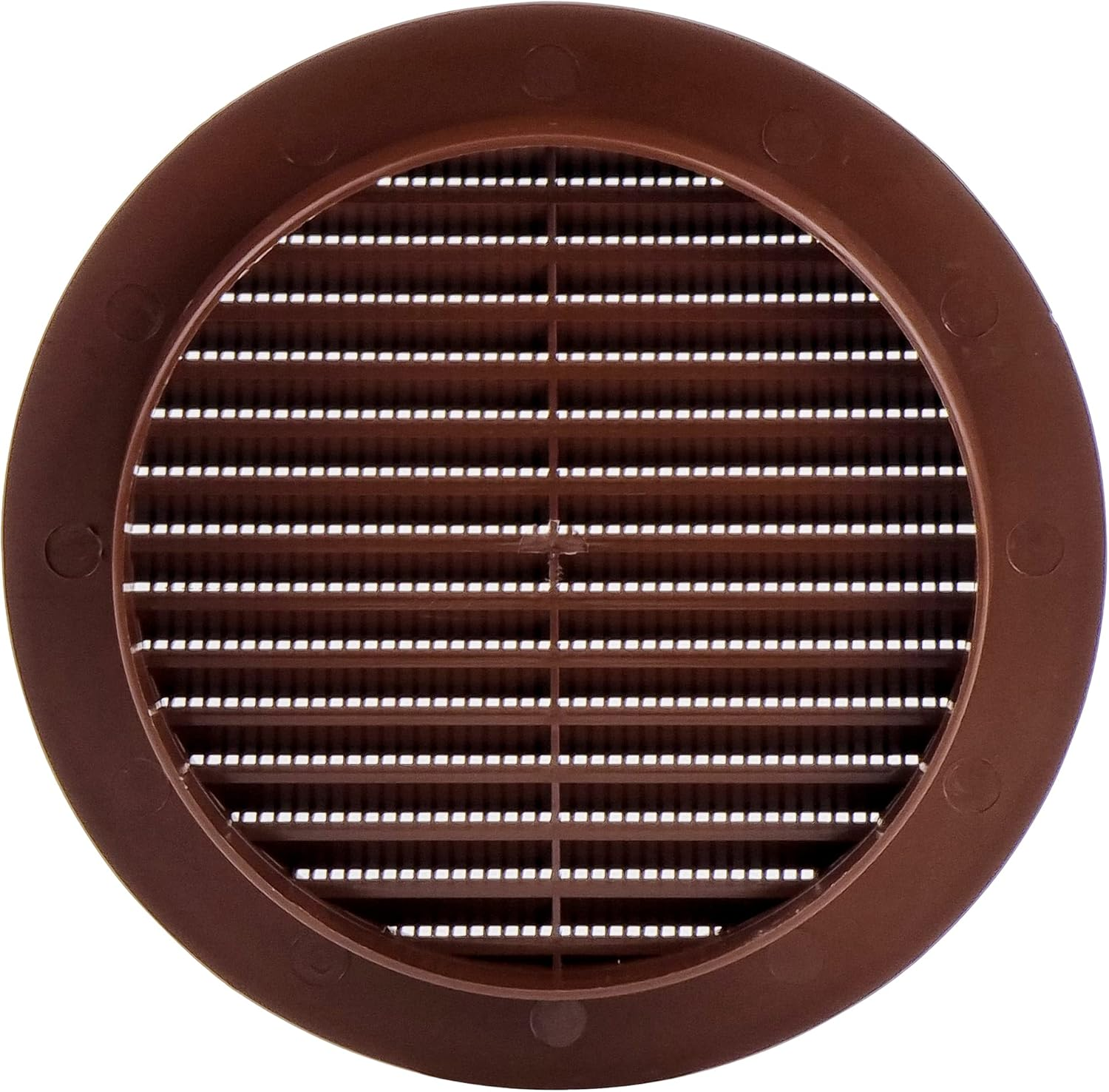 Steinberg14 Brown 150Mm Air Vent Cover with Insect Mesh - 6 Inch round Air Vent Covers for Walls and Ceilings - Air Vents for Interior Walls - Plastic Ventilation Grille image number 4